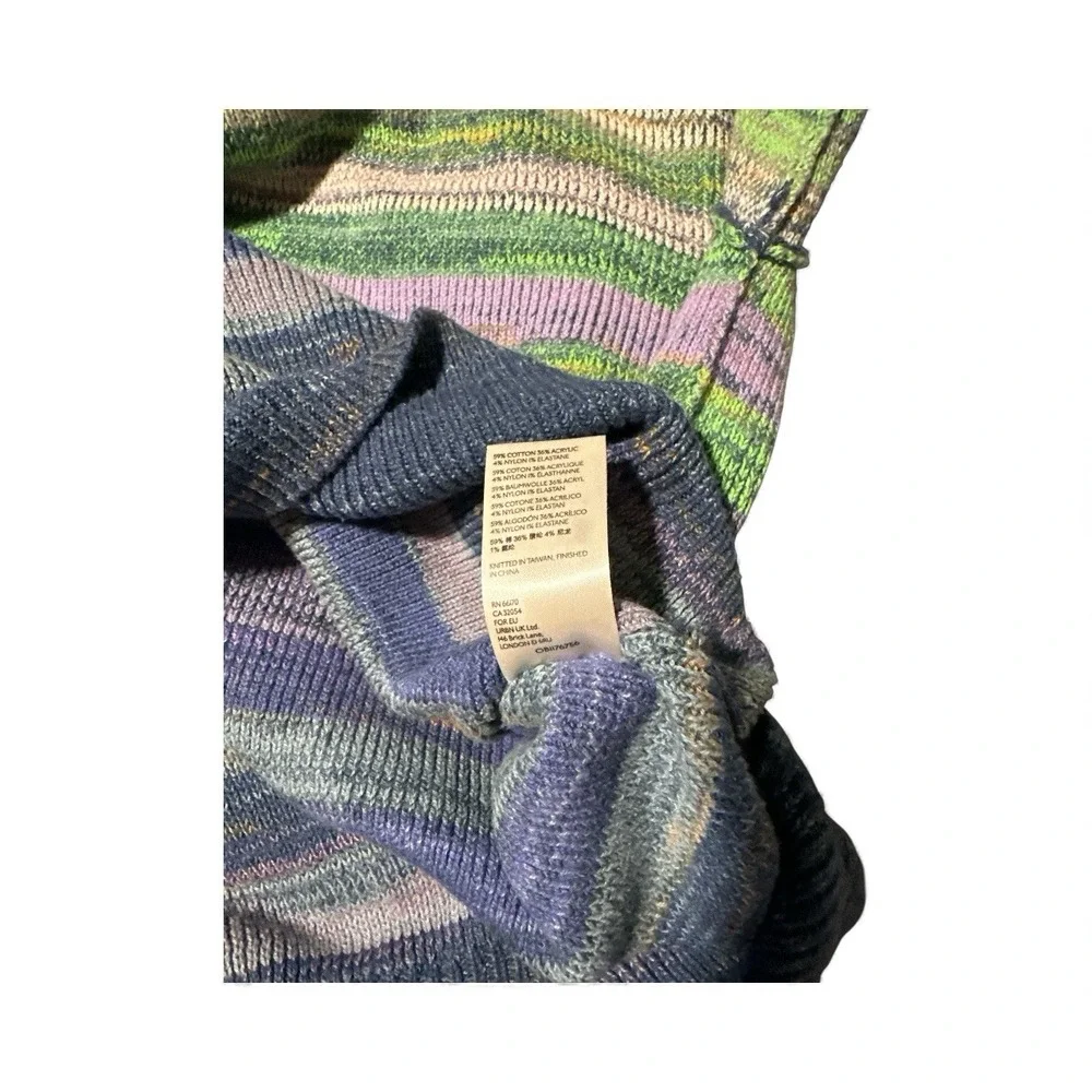 Free People Easy Street  Space Dye Oversized Sweater Bohemian Free Spirit Size L - Picture 10 of 12